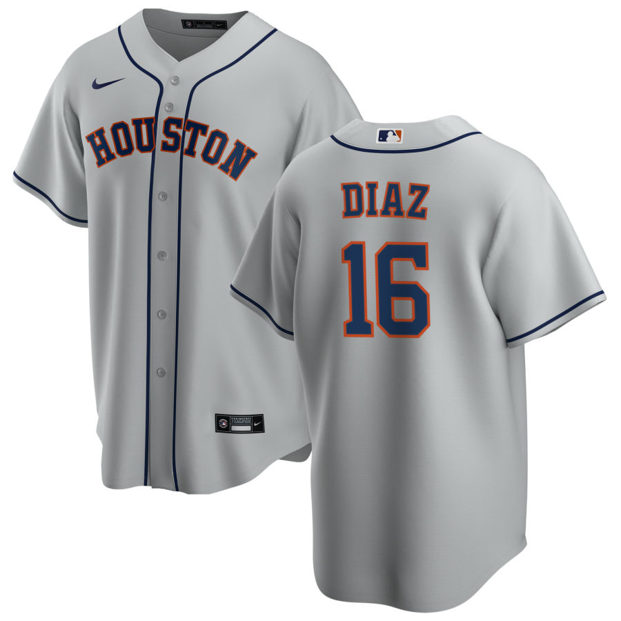 Nike Men #16 Aledmys Diaz Houston Astros Baseball Jerseys Sale-Gray